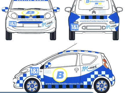Fahrzeugbeschriftung Brettschneider Neumarkt