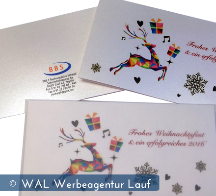 Individuelle Weihnachtskarten im Digitaldruck
