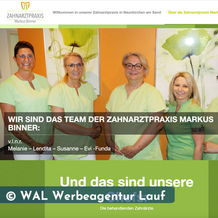 WAL-Werbeagentur-Lauf-website-zahnarzt-binner